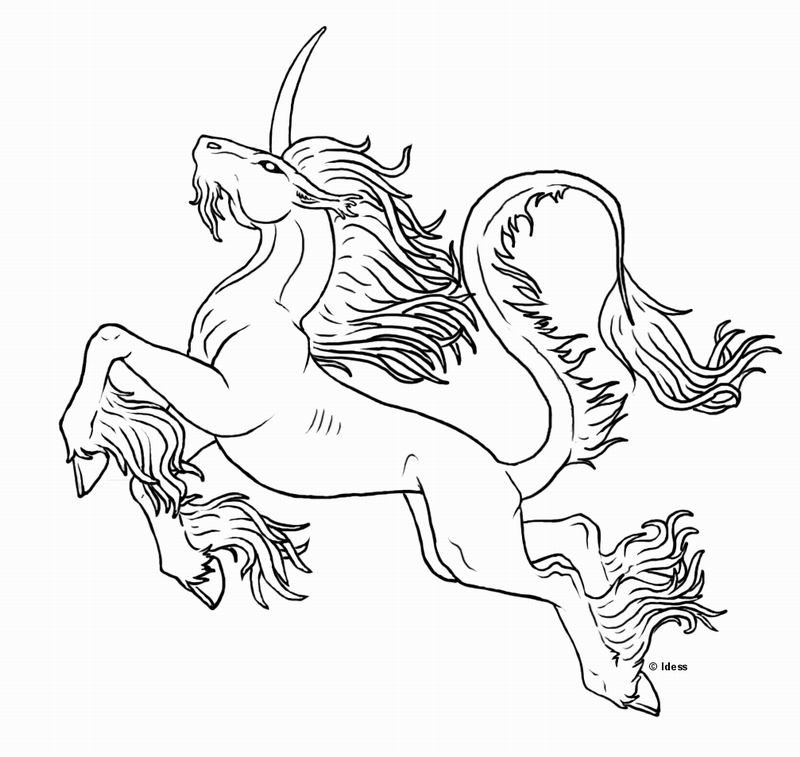 coloriage magnifique licorne